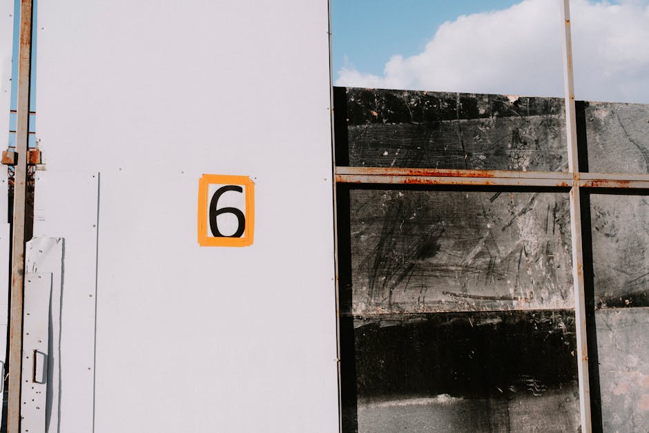 Modern minimalist financial office numbering